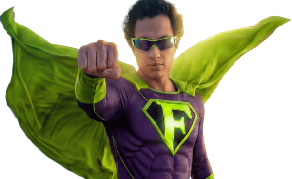 Fletcher Fox in superhero costume - Fight with Fletcher